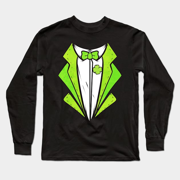 Green Outfit With Bow For St. Patricks Day Long Sleeve T-Shirt by SinBle